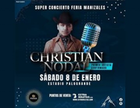 Christian Nodal estará en la Feria de Manizales